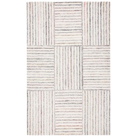 Safavieh 3 x 5 ft. Metro Contemporary Rectangle Area Rug Red & Ivory MET858Q-3